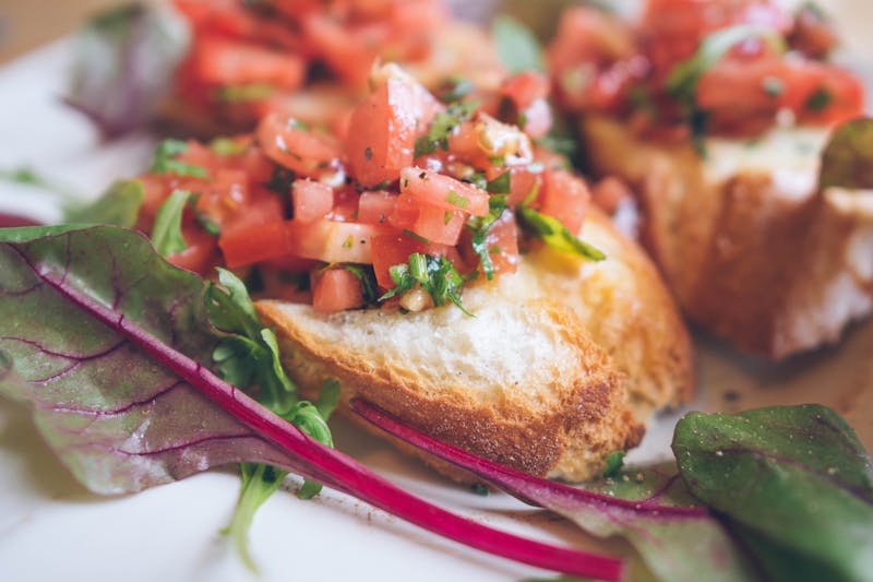 Bruschetta appetizer at anthony's coal fired